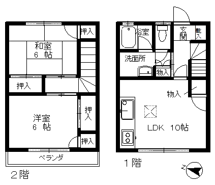 小田急江ノ島線 六会日大前 賃貸 飯島興産有限会社 湘南スマイル サイ・コーポ湘南 間取り